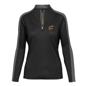 Levelwear Cleveland Cavaliers Terrific Women's Black Remi Insignia Core Quarter Zip Pullover Top Experience luxury! Order this high - end jersey.