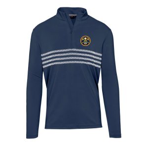 Levelwear Denver Nuggets Navy Asher Classy Insignia Core Quarter Zip Pullover Top Exclusive design! Own a jersey like no other.
