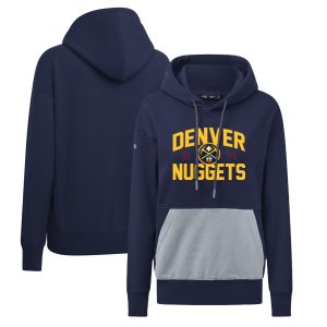 Levelwear Denver Nuggets Women's Terrific Navy Bonfire Pullover Hoodie Sports fans