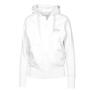 Levelwear Los Angeles Lakers Women's White Captivating Gardinia Core Logo Full Zip Hoodie Gift idea! Surprise a sports fan with this amazing jersey.