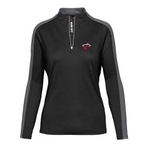 Levelwear Miami Heat Women's Black Remi Insignia Dashing Core Quarter Zip Pullover Top Act fast! Only a handful left. Secure this amazing jersey now.