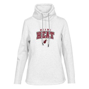 Levelwear Miami Fantastic Heat Women's White Loop Pullover Sweatshirt Gift idea! Surprise a sports fan with this amazing jersey.