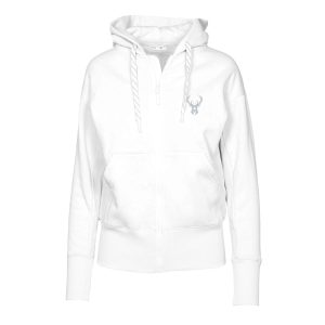 Levelwear Milwaukee Bucks Stunning Women's White Gardinia Core Logo Full Zip Hoodie Enhance your game - day look! Get this fashionable jersey.