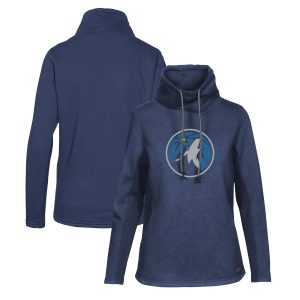 Levelwear Minnesota Timberwolves Women's Navy Terrific Loop Core Funnel Neck Pullover Sweatshirt Sports fans