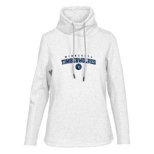Levelwear Minnesota Premium - grade Timberwolves Women's White Loop Pullover Sweatshirt Don't be left out! Get this stylish jersey and show your team pride.