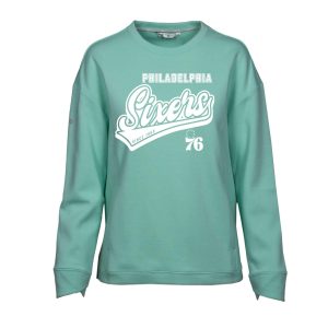 Levelwear Philadelphia 76ers Women's Mint Fiona Sweep Pullover Terrific Sweatshirt Best - selling! Order this popular jersey before it's out of stock.
