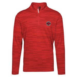 Levelwear Toronto Raptors Amazing Red Gear Insignia Core Quarter Zip Pullover Top Limited stock! Be quick and grab this must - have jersey to support your team.
