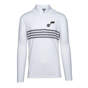 Levelwear Prime Utah Jazz White Asher Insignia Core Quarter Zip Pullover Top Collectors