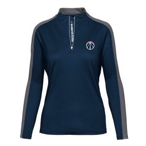 Levelwear Washington Wizards Women's Navy Remi Insignia Impressive Core Quarter Zip Pullover Top Trending now! Grab this hot jersey while you can.