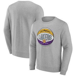 Los Angeles Lakers Gray Hard Color Pullover Sweatshirt Captivating Exclusive design! Own a jersey like no other.