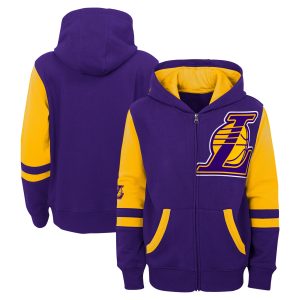 Los Stylish Angeles Lakers Preschool Purple Straight To The League Full Zip Hoodie Authentic look! Wear this genuine jersey.