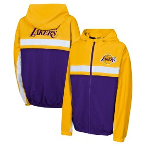 Los Angeles Lakers Youth Gold Headliner Windbreaker Full Zip Magnificent Hoodie Jacket Be the first! Order this trendy jersey ahead of the crowd.