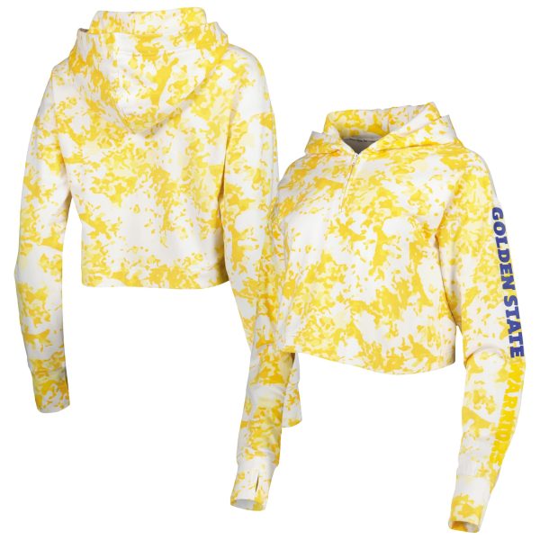 Lusso Golden State Warriors Women's Gold/White Maia Tri Blend Exquisite Cropped Quarter Zip Top Trending now! Grab this hot jersey while you can.