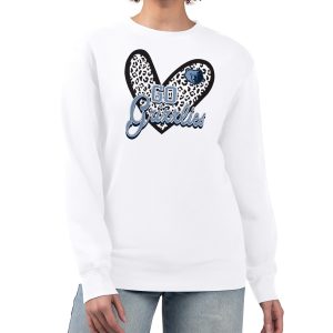 Memphis Grizzlies Impressive G III 4Her by Carl Banks White Women's GIII 4 Her Leopard Heart graphic Fleece Crewneck sweatshirt Collectors