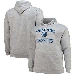 Memphis Grizzlies Heathered Gray Big & Tall Heart & Soul Pullover Hoodie Fantastic Collector's item! A rare addition to any collection.
