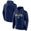 Memphis Grizzlies Navy Tip Off Pullover Premium - grade Hoodie Customizable! Personalize this great jersey.