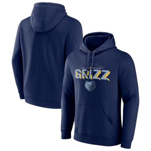 Memphis Grizzlies Navy Tip Off Pullover Premium - grade Hoodie Customizable! Personalize this great jersey.