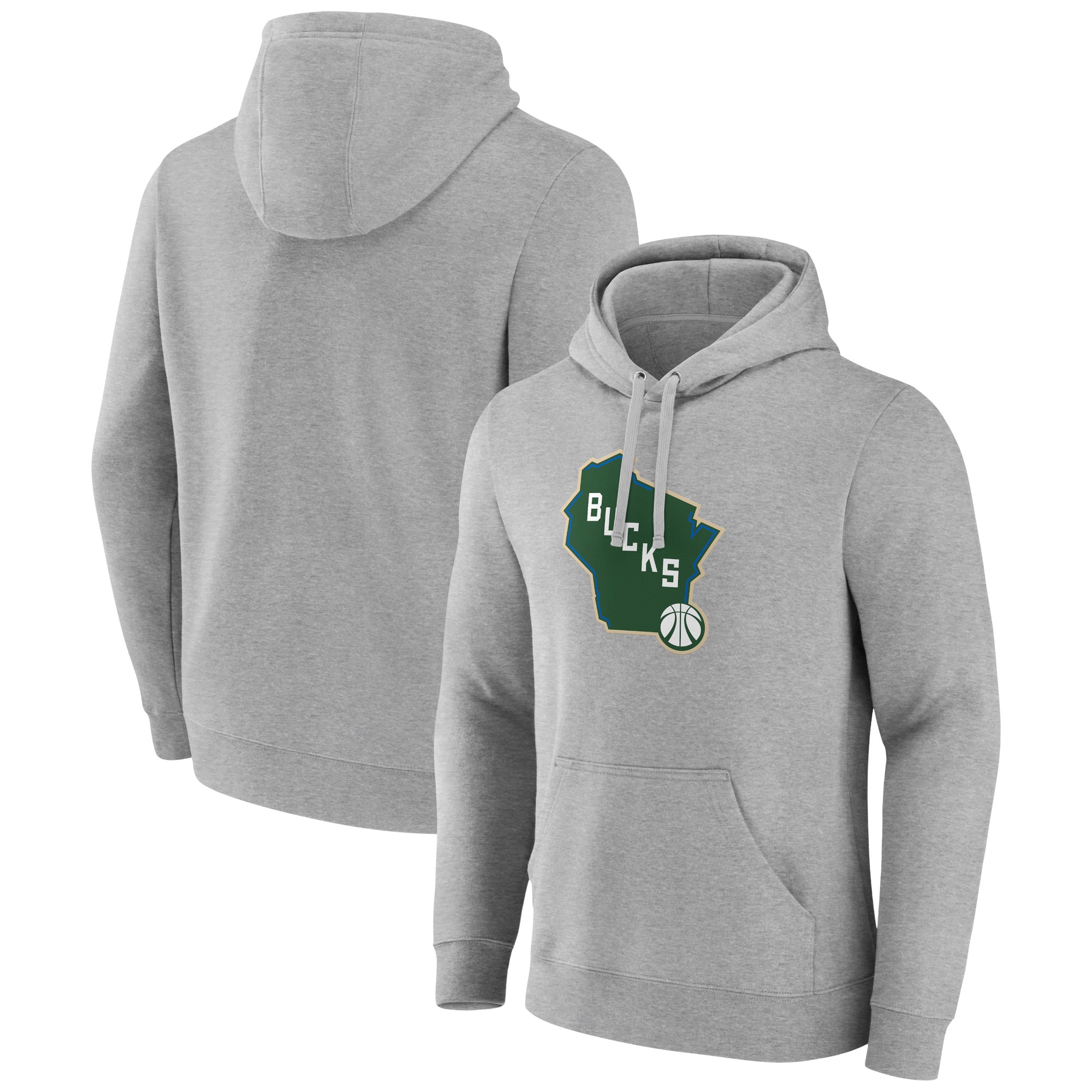 Milwaukee Bucks Gray Alternate Magnificent Logo Pullover Hoodie Enhance your game - day look! Get this fashionable jersey.