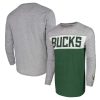 Milwaukee Bucks Heather Gray Unisex Loge Long Sleeve T Shirt Exceptional Unbeatable style! Get this stylish jersey now.