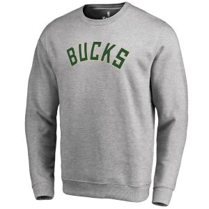 Milwaukee Bucks Heathered Gray Wordmark Charming Pullover Sweatshirt Don't be left out! Get this stylish jersey and show your team pride.