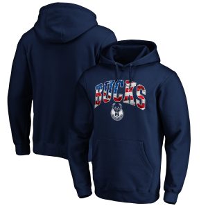 Milwaukee Bucks Navy Banner Wave Pullover Premium Hoodie Team spirit! Show it off with this awesome jersey.