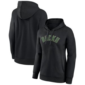 Milwaukee Bucks Women's Black Wordmark Alt Gorgeous Pullover Hoodie Be a part of the action! Get this game - ready jersey.