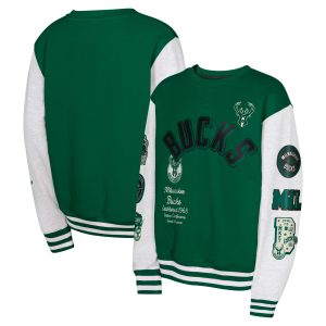 Milwaukee Bucks Youth Hunter Green Star Treatment Classy Pullover Sweatshirt Time - sensitive! Order now before the deal expires.