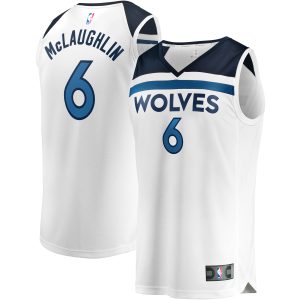 Minnesota Timberwolves Jordan McLaughlin Fanatics Fabulous White Fast Break Player Jersey Association Edition Retailers