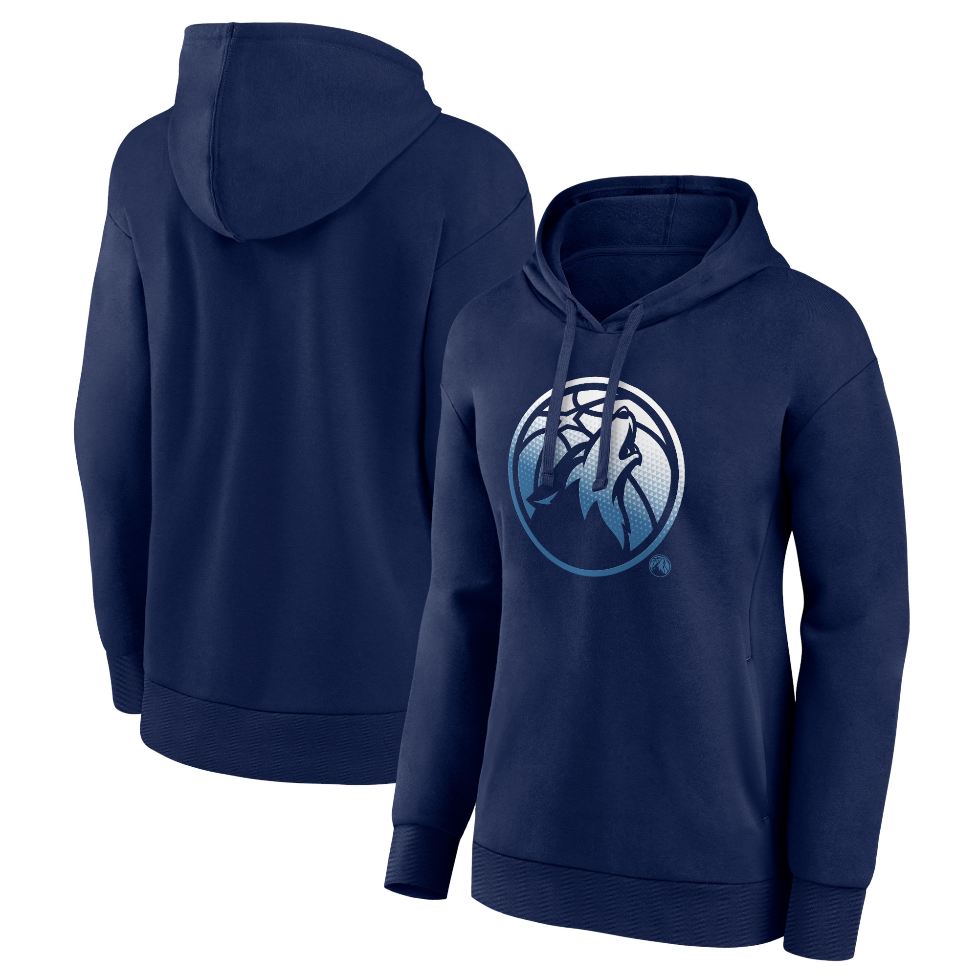 Minnesota Timberwolves Women's Navy Gradient Logo Notable Pullover Hoodie High - demand item! Order this sought - after jersey immediately.