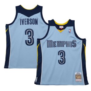 Mitchell & Ness Striking Allen Iverson Memphis Grizzlies Light Blue 2009/10 Hardwood Classics Swingman Jersey Perfect fit! Order this comfortable jersey.