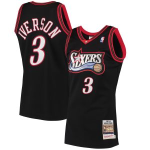 Mitchell & Ness Classy Allen Iverson Philadelphia 76ers Black 1997/98 Hardwood Classics Authentic Jersey Best - selling! Order this popular jersey before it's out of stock.