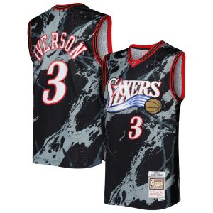 Mitchell & Ness Allen Iverson Philadelphia 76ers Black 2000/01 Hardwood Classics Top - notch Marble Swingman Jersey Experience luxury! Order this high - end jersey.