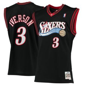 Mitchell & Ness Allen Iverson Philadelphia 76ers Black 2000/01 Hardwood Premium - grade Classics Swingman Jersey Retailers