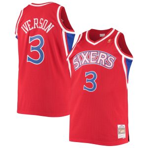 Mitchell & Ness Allen Iverson Philadelphia 76ers Red 1996/97 Big & Tall Hardwood Classics Outstanding Swingman Jersey Celebrate your team! Order this commemorative jersey.