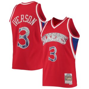 Mitchell & Ness Allen Iverson Philadelphia 76ers Red 1996/97 Hardwood Classics NBA 75th Captivating Anniversary Diamond Swingman Jersey Act fast! Only a handful left. Secure this amazing jersey now.