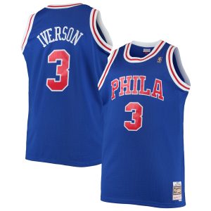 Mitchell & Ness Allen Iverson Philadelphia 76ers Royal 1996/97 Big & Tall Hardwood Classics Swingman Luxurious Jersey Flash sale! Snag this great jersey at a discounted price.