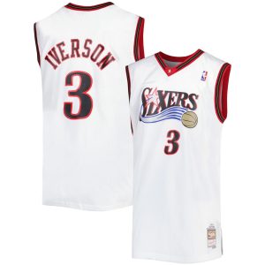 Mitchell & Ness Allen Iverson Philadelphia 76ers Premium White Big & Tall Hardwood Classics 1996/97 Swingman Jersey Designed for performance! Get this functional jersey.
