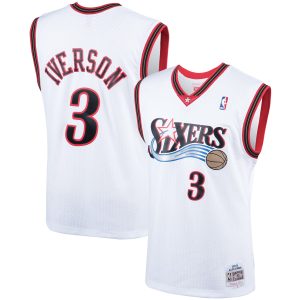 Mitchell & Elegant Ness Allen Iverson Philadelphia 76ers White Hardwood Classics Swingman Jersey Show your dedication! Own this special jersey for your team.