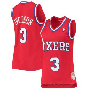 Mitchell & Ness Allen Iverson Philadelphia Stylish 76ers Women's Red 2002/03 Hardwood Classics Swingman Jersey Time - sensitive! Order now before the deal expires.