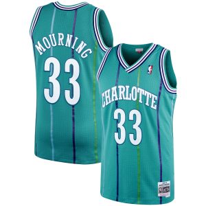 Mitchell & Ness Alonzo Mourning Charlotte Hornets Remarkable Teal 1992/93 Hardwood Classics Swingman Jersey Best - selling! Order this popular jersey before it's out of stock.