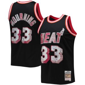 Mitchell & Ness Alonzo Mourning Miami Heat Black Exquisite 1996/97 Hardwood Classics NBA 75th Anniversary Diamond Swingman Jersey Authentic look! Wear this genuine jersey.