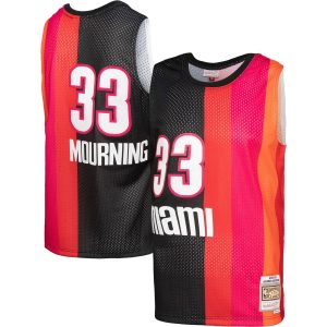 Mitchell & Ness Magnificent Alonzo Mourning Miami Heat Black/Red Hardwood Classics 2005/06 Split Swingman Jersey Unbeatable style! Get this stylish jersey now.