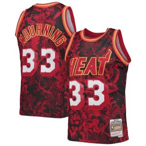 Mitchell & Ness Alonzo Mourning Miami Heat Red Hardwood Classics 1996/97 Luxurious Lunar New Year Swingman Jersey Experience luxury! Order this high - end jersey.