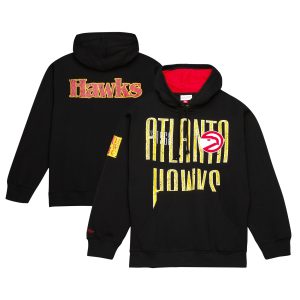 Mitchell & Ness Atlanta Hawks Black Hardwood Delightful Classics OG 2.0 Pullover Hoodie Collector's item! A rare addition to any collection.