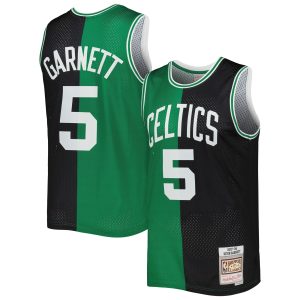 Mitchell & Ness Boston Celtics Boston Impressive Celtics Black/Kelly Green Hardwood Classics 2007/08 Split Swingman Jersey Gift idea! Surprise a sports fan with this amazing jersey.
