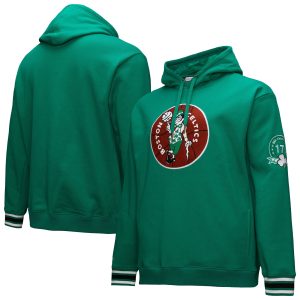 Mitchell & Ness Boston Celtics Kelly Green Distinguished Chainstitch Applique Vintage Heavyweight Pullover Hoodie Limited stock! Be quick and grab this must - have jersey to support your team.