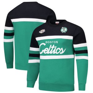 Mitchell & Ness Boston Celtics Kelly Green/Black Hardwood Classics Magnificent Vintage Logo Head Coach Pullover Sweatshirt For the true fans! Secure this authentic jersey now.