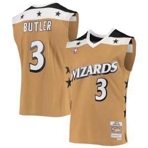 Mitchell & Ness Caron Butler Washington Premium Wizards Gold 2007/08 Hardwood Classics Swingman Jersey Retailers