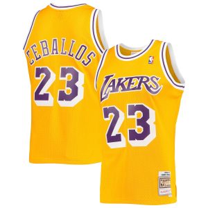 Mitchell & Ness Cedric Fabulous Ceballos Los Angeles Lakers Gold 1994/95 Hardwood Classics Swingman Jersey Team spirit! Show it off with this awesome jersey.