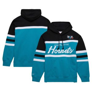 Mitchell & Ness Charlotte Hornets Teal/Black Head Coach Pullover Exceptional Hoodie Act fast! Only a handful left. Secure this amazing jersey now.